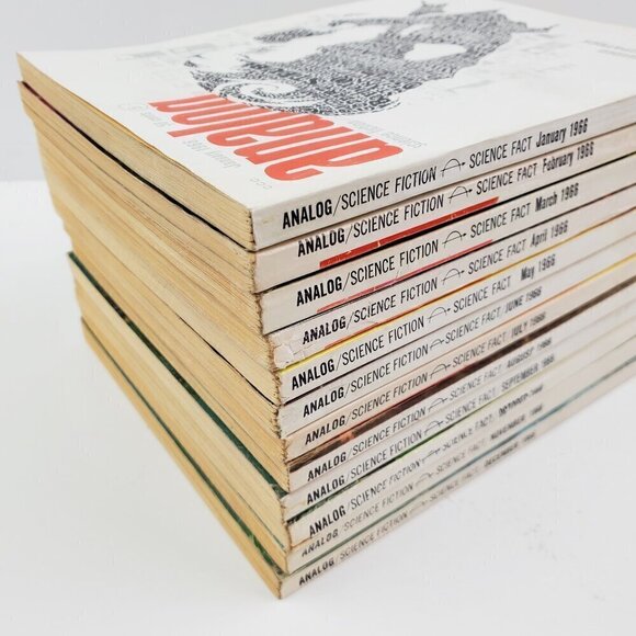 Analog Science Fiction Fact Magazines Full Complete Year 1966 12 Issues Sci-Fi - Picture 14 of 15
